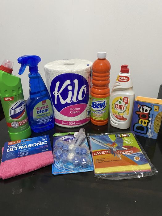 Kit de curatenie diferite produse