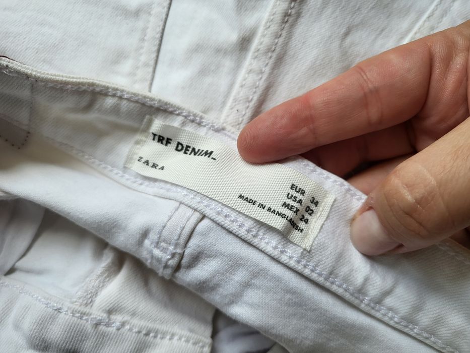 Pantaloni scurti albi jeans Zara - 34 xs