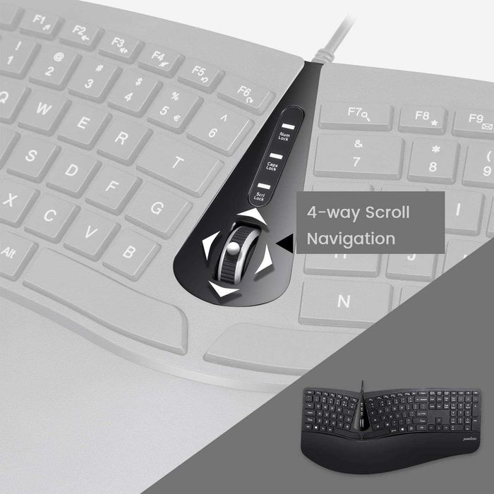 Set tastatura mouse vertical Perixx Periduo-505 AZERTY,ergonomică cu fir USB,suport pentru palme reglabil și taste scurte cu membrană tactică