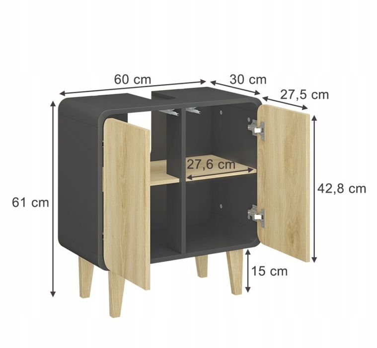 Шкаф за подмивка Vicco 60cm 7472