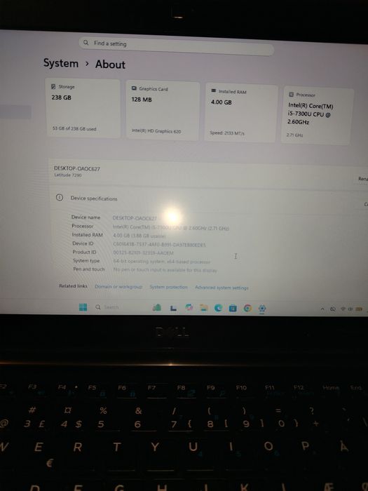 Laptop Dell 7290 I5 gen a 7-a 7300U