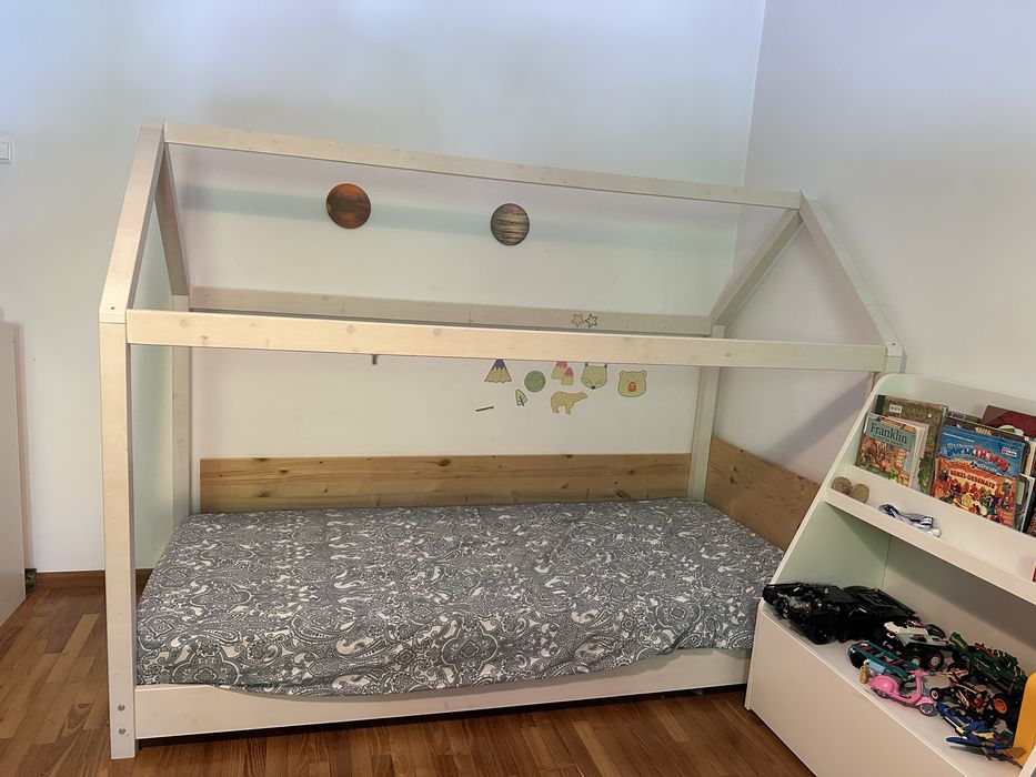 Pat copii tip montesori, casuta, cabana