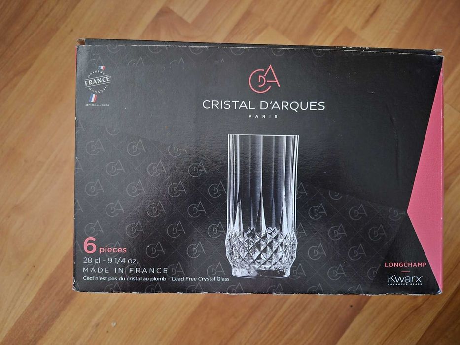 Set de 6 pahare Cristal d’Arques (model Longchamp, 28 cl)
