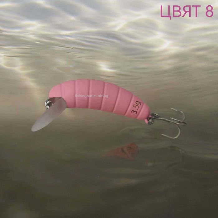 Микро воблери Okinwa - ларва на восъчен молец (КАМОЛА) - 3.5гр / 40мм