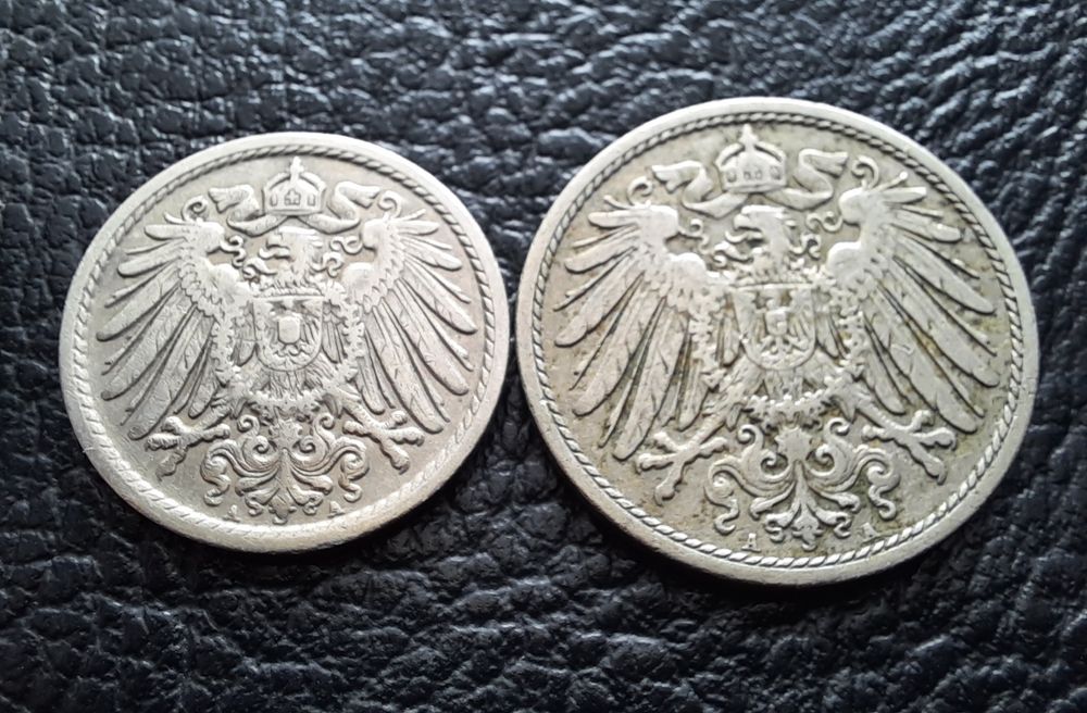 Стара монета/и 5 и 10 пфенига 1911 г. букви А - Германия- перфектни !