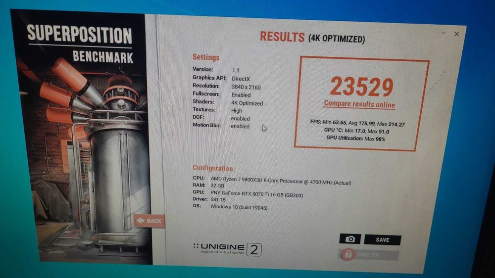 Unitate Gaming cu ryzen 7 9800x3d si rtx 5070ti , 32 gb 6000 ,noua