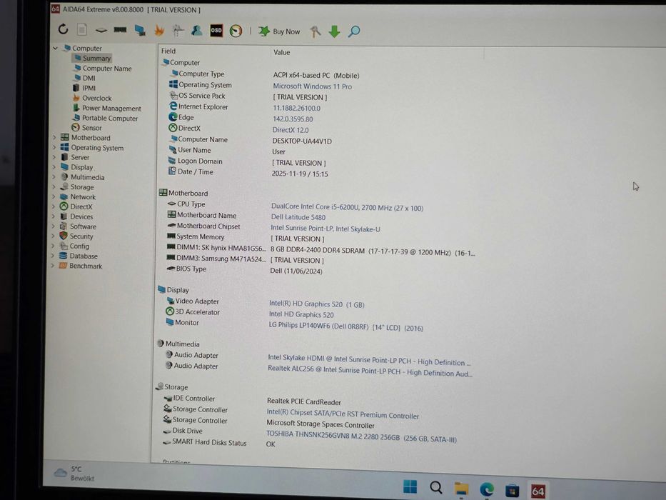 Laptop Dell Latitude 5480 Layout HU