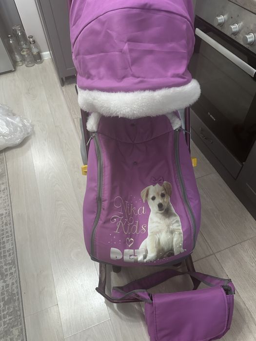 Санка коляска теплая