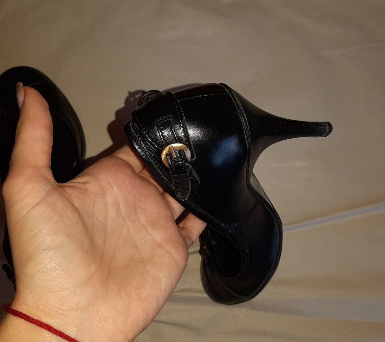 ПРОМО! Обувки - ест. кожа, черни