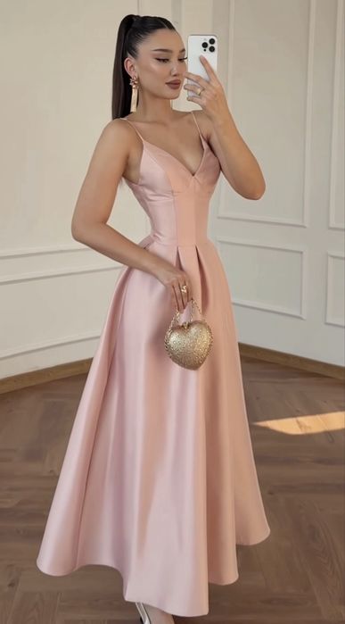 Платье вечернее, розовое