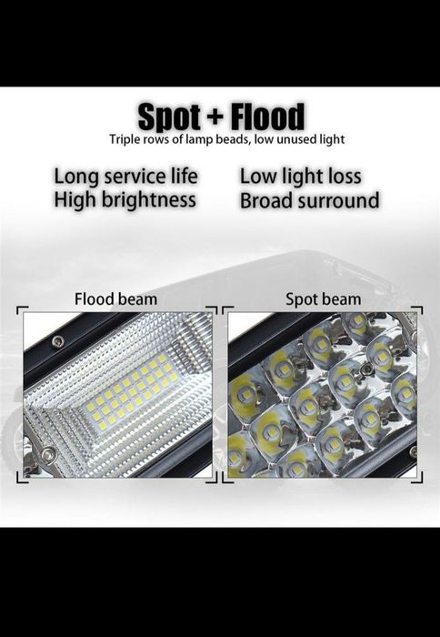 Led bar curbat 52" 130cm 675w