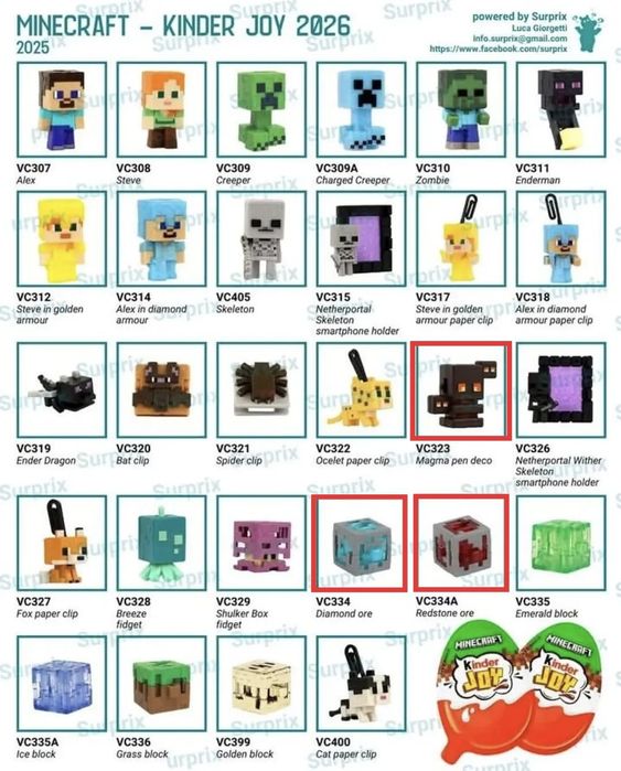 Фигурки Kinder Joy Minecraft!!! Обмен