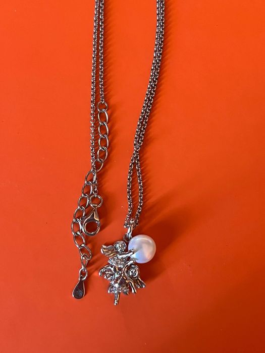 Сребърно колие зодия Близнаци (Swan Pearls)