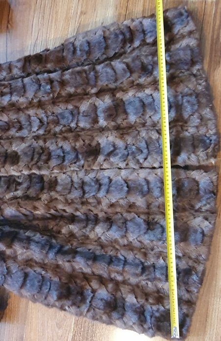 Haina din blana naturala de nurca+guler de nurca