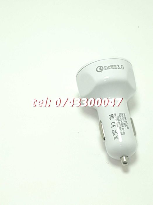 Incarcator Universal Masina Auto 4 Porturi Bricheta Usb Qc Fastcharge