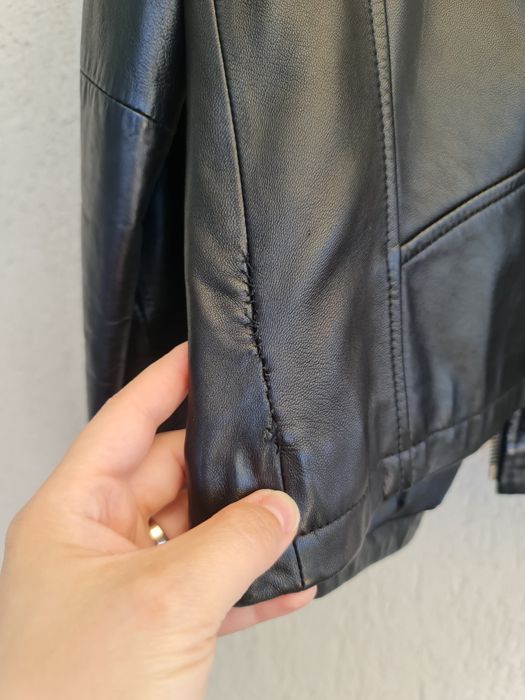 Vand Geaca Piele Naturala American Living, S/M, Rocker, Festival, Acne