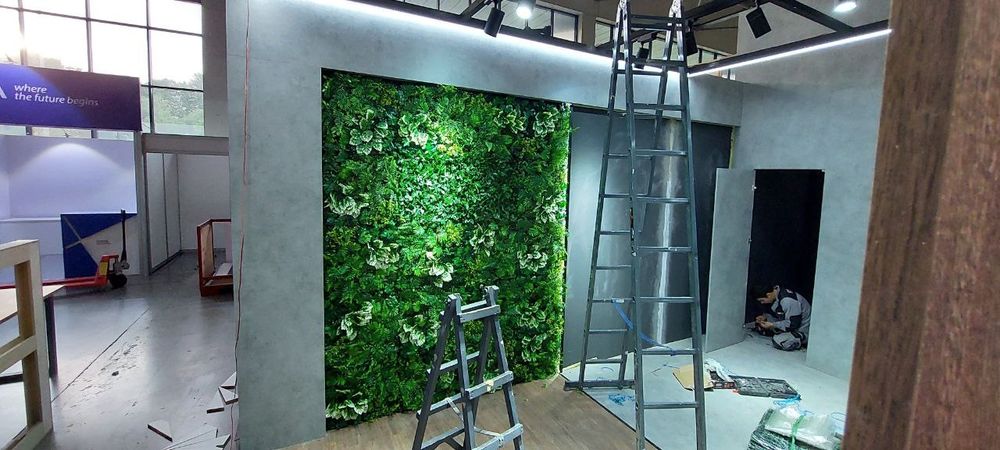 Искусственная зелень на стену, цветы. Самшит