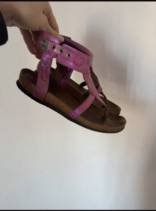 Sandale Scholl/ piele roz sidefat/ 37