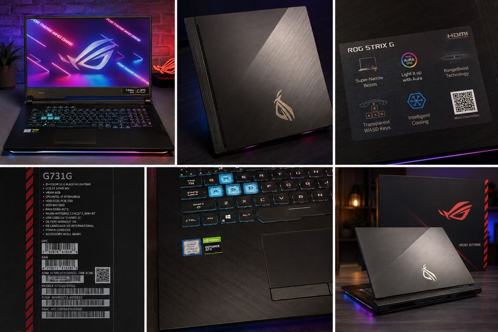 Laptop Gaming ASUS ROG Strix G731G – i7-9750H, 16GB RAM, GTX, 17.3” 144Hz IPS, SSD 512GB