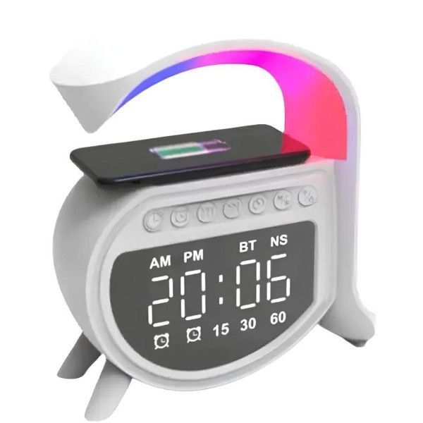 Ko‘p funksiyali raqamli budilnik, LED chiroq va musiqali kolonka