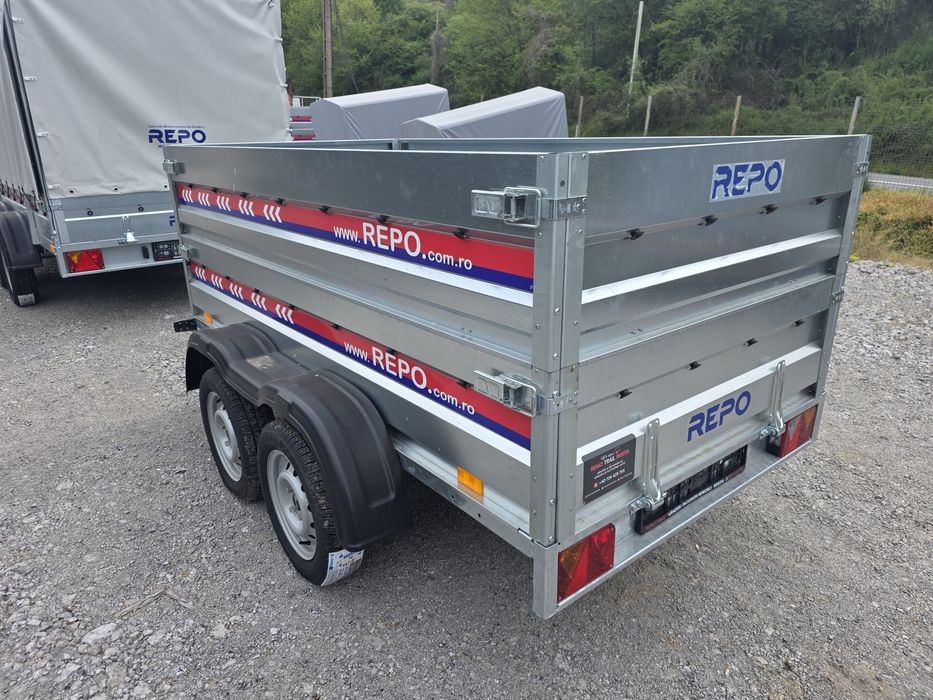 Remorca 2400 x 1250 x 780 mm dublu ax 750 kg