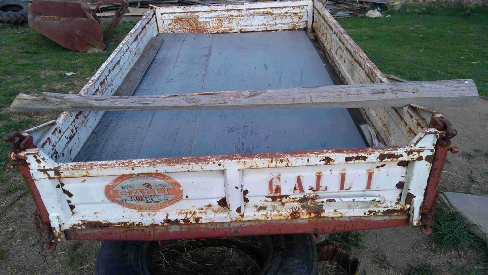 remorca agricola gunoi 6x6 tractiune basculare hidraulica frana