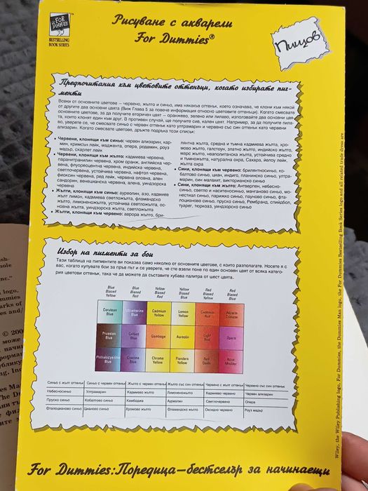 Книга рисуване с акварели "For dummies"