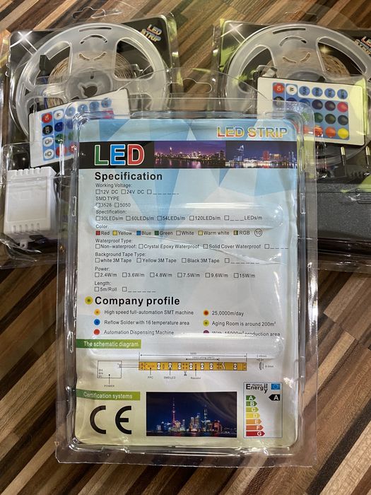 Banda led 5m / led strip 5 meter / cu telecomanda