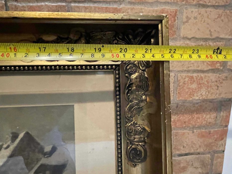 Tablou Bruno Bielefeldt, Scena urbana de iarna, tehnica mixta, semnat