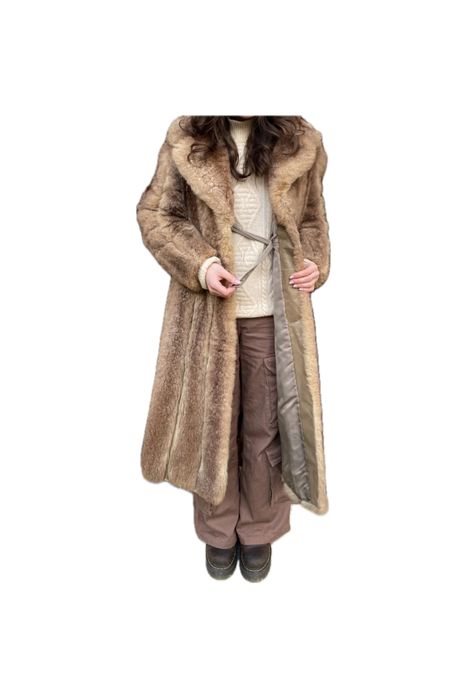 Haina din blana naturala de opossum, marimea S-M