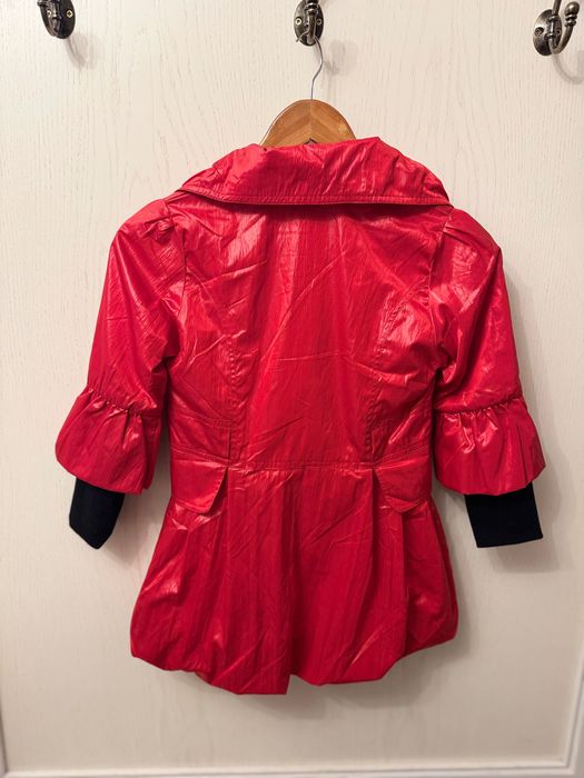 Trench roșu elegant fetiță, mărimea 130 (7-8 ani)