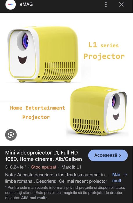 Vând mini videoproiector copii L1