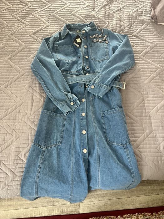 Стильное джинсовое платье