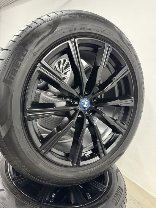 Jante Bmw X5 X6 R20 G05 G06 Originale M740 Semi Mat Negru Pirelli de vara