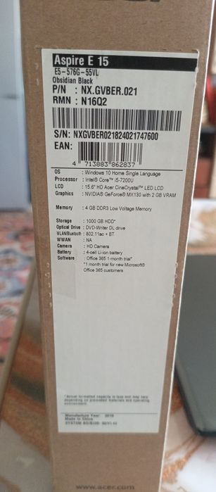 Ноутбук Acer i5 mx130 1tb+SSD