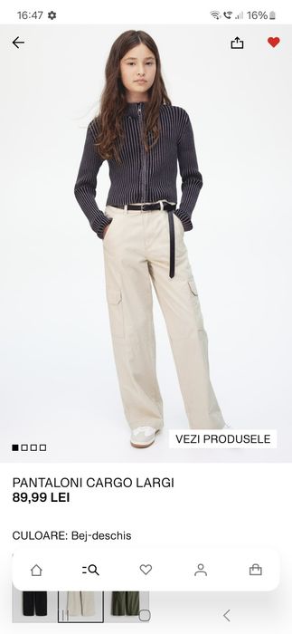 Pantaloni cargo h&m 140 -2 perechi