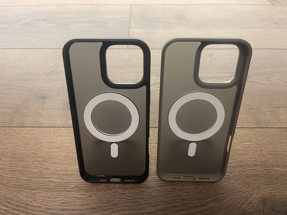 Set huse MagSafe iPhone 16 Pro Max cu inel stand – 55 lei