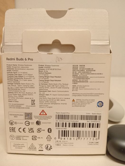 Наушник redmi buds 6pro