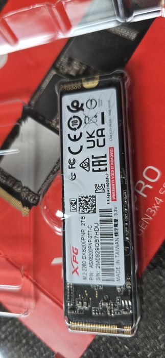 SSD M.2 M2 Pcie ADATA XPG SX8200 Pro 2TB