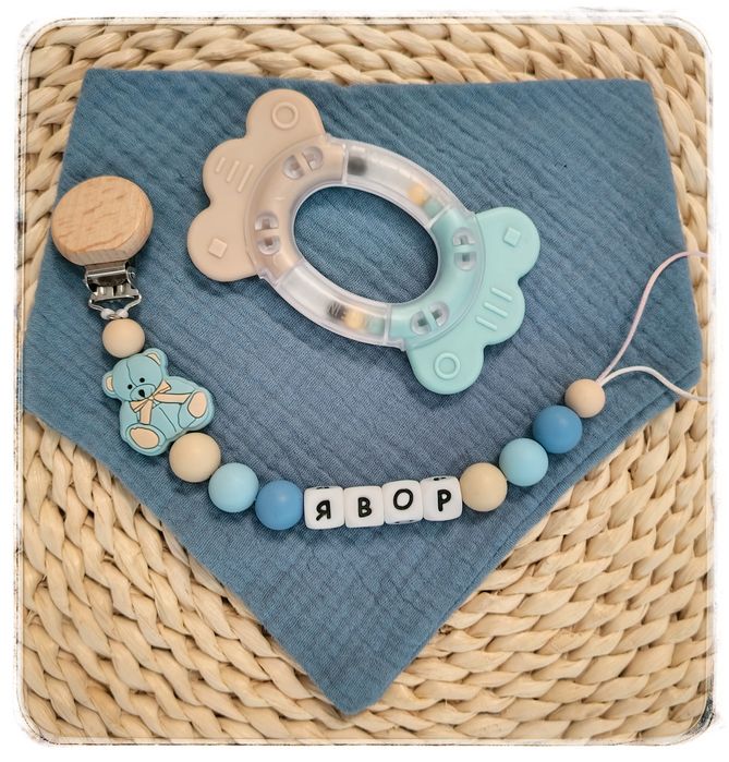 Клипс с име за бебе/ подаръчна кутия