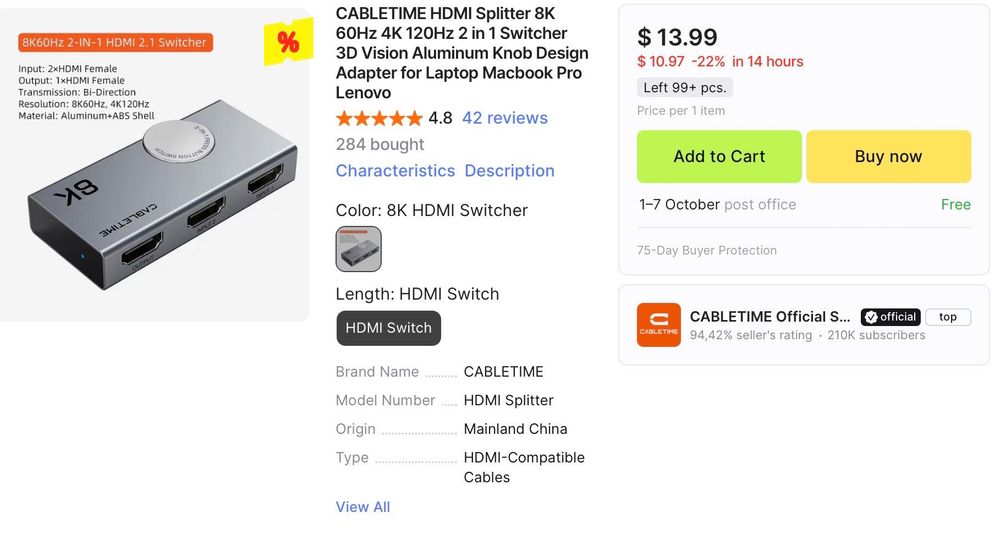 Hdmi Switch Cabletime
