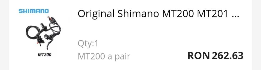 Frane hidraulice shimano MT200