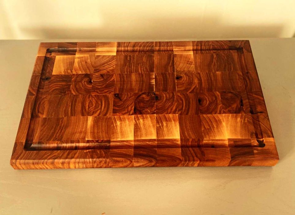 Tocator Handmade End-Grain din lemn de nuc, stejar, fag sau salcam