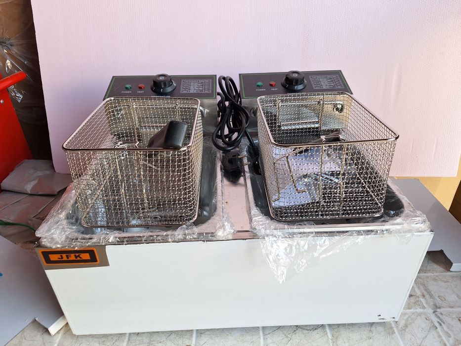 Фритюрник електрически професионален  8л.+8л.-3моделаа