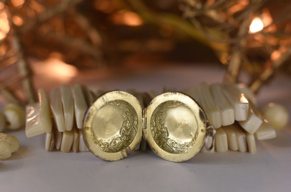 Pandantiv locket China, argint cu email cloisonné