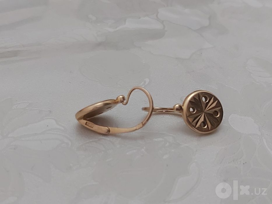 Золотые серьги 583 ей пробы