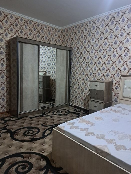 Spalni komplekt 6 qism: Krovat + Kupe shkaf + Trumo. Oq Dub