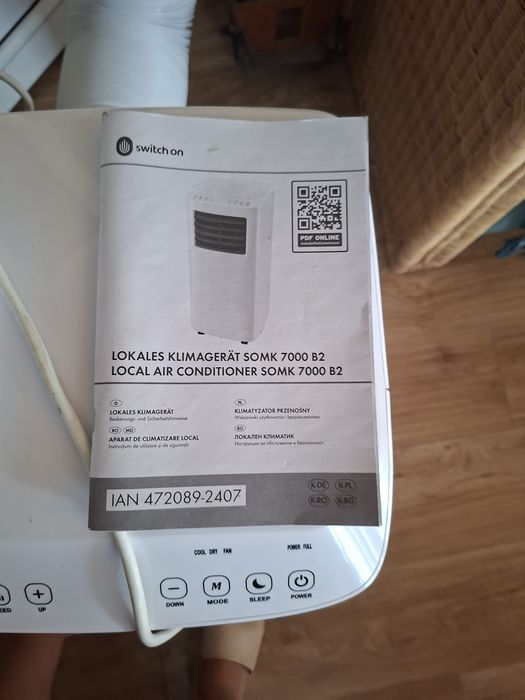 Aer conditionat mobil Switch On 7000 BTU - Ca NOU, Bon Garanție Kaufland Iunie 2028