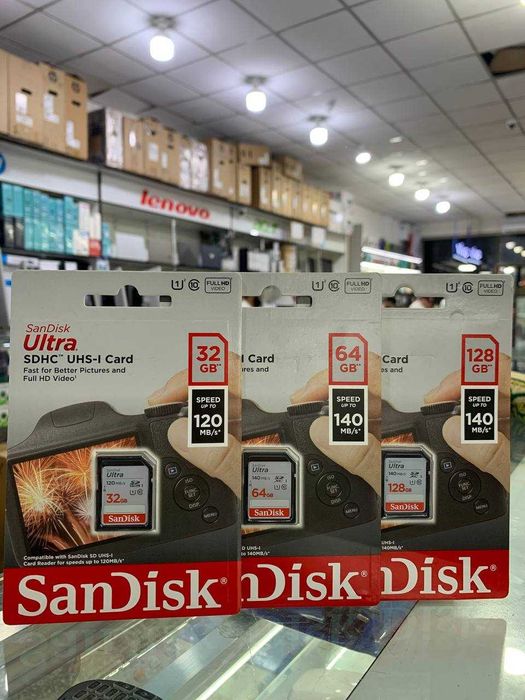 Карты памяти SanDisk Ultra® SDHC™/SDXC™ UHS-I 16/32/64/128 GB