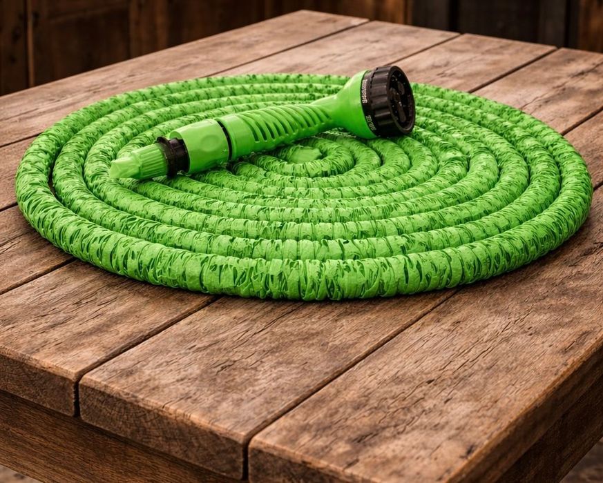 Подаю шланг поливной